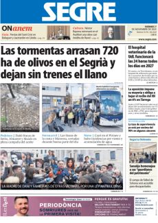 LAS TORMENTAS ARRASAN 720 HA DE OLIVOS EN EL SEGRIÀ Y DEJAN SIN TRENES EL LLANO